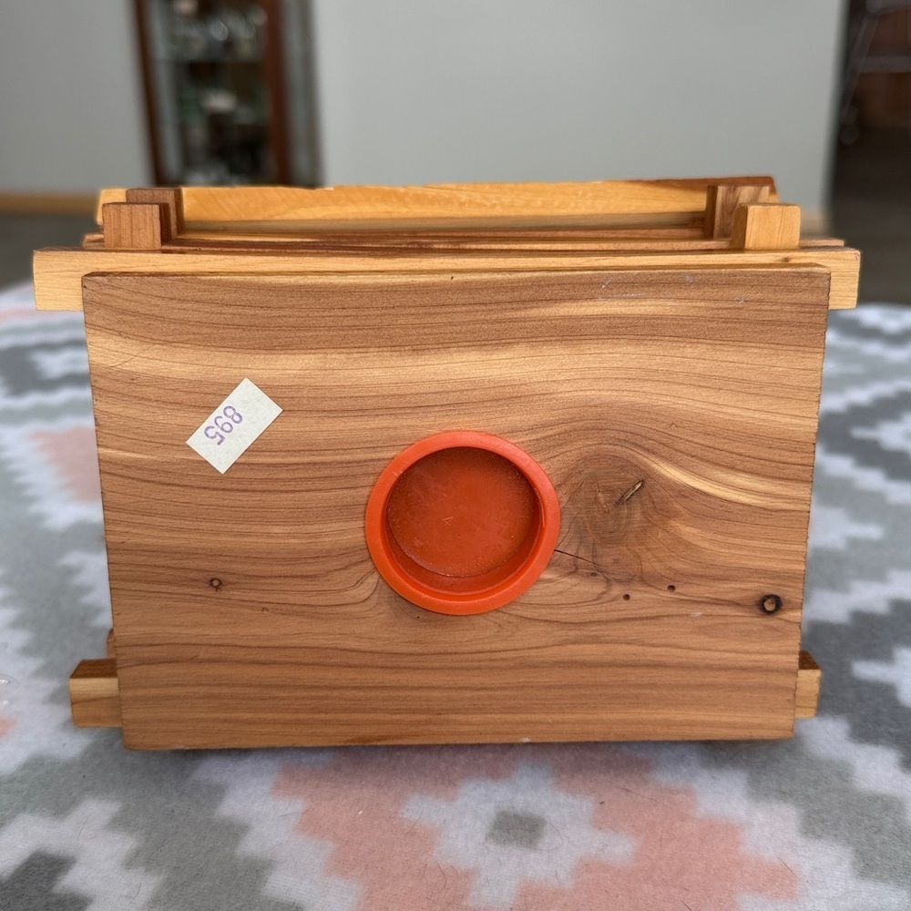 Handmade Log Cabin Bank Wooden Coin Bank - Natural Wood rustic - Picture 5 of 10
